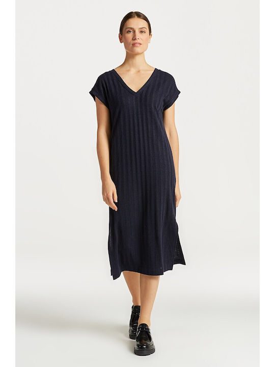 GANT ΦΟΡΕΜΑ LINEN RIB SLEEVELESS V-NECK DRESS